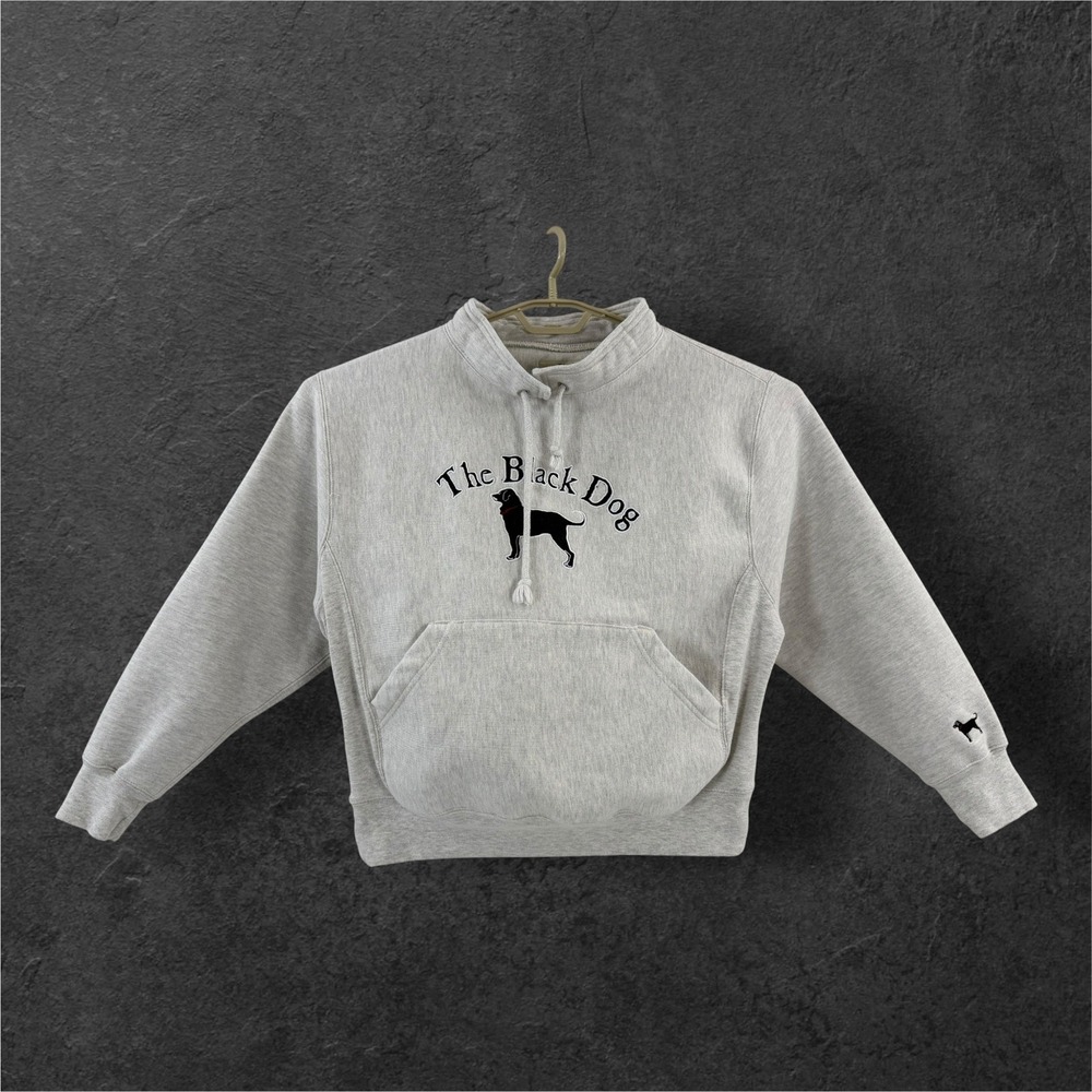 The Black Dog Womens XS Oversized Heather Gray Pullover Sweatshirt Heavyweight